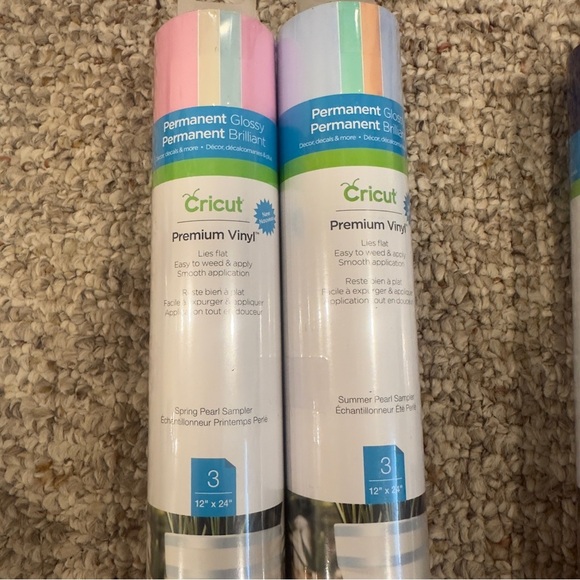 16 Cricut Premium Vinyl Shimmer and Glossy Sets- Pink, Blue, Gold. Set 1 - Picture 5 of 6